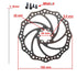 Disco freno 180mm compatibile per bicicletta elettrica ENGWE EP-2 BOOST e altri