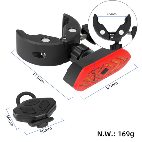Frecce Indicatore di direzione con USB ricaricabile per bici e monopattini elettrici compatibile XIAOMI M365 1S Pro Pro2 MI3 MAX G30 ENGWE EP-2 Pro KUKIRIN FIIDO