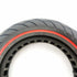 PNEUMATICO pieno gomma solida ruota 10x2.125-6.1 pollici linea rossa per monopattino Kugoo, Xiaomi, Ducati, Lexgo, Nilox, Alfa Romeo, Vivobike, Woow