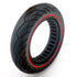 PNEUMATICO pieno gomma solida ruota 10x2.125-6.1 pollici linea rossa per monopattino Kugoo, Xiaomi, Ducati, Lexgo, Nilox, Alfa Romeo, Vivobike, Woow