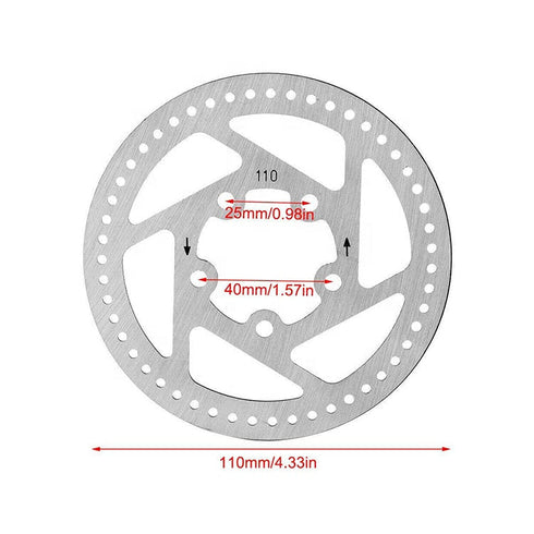 Disco freno 110mm 5 Fori in acciaio INOX per monopattino elettrico XIAOMI Mijia M365
