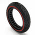 PNEUMATICO pieno gomma solida ruota 8.5x2-6.1/B34 pollici ultraleggera linea rossa per monopattino Xiaomi, Ducati, Lexgo, Nilox, Alfa Romeo, Vivobike, Woow